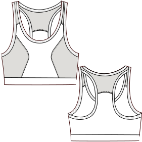 Moldes de confeccion para DAMA Top Top deportivo 7984